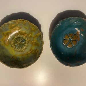 duo de coupelles céramique aux fleurs