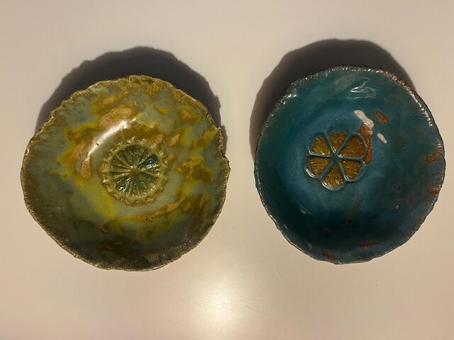 duo de coupelles céramique aux fleurs